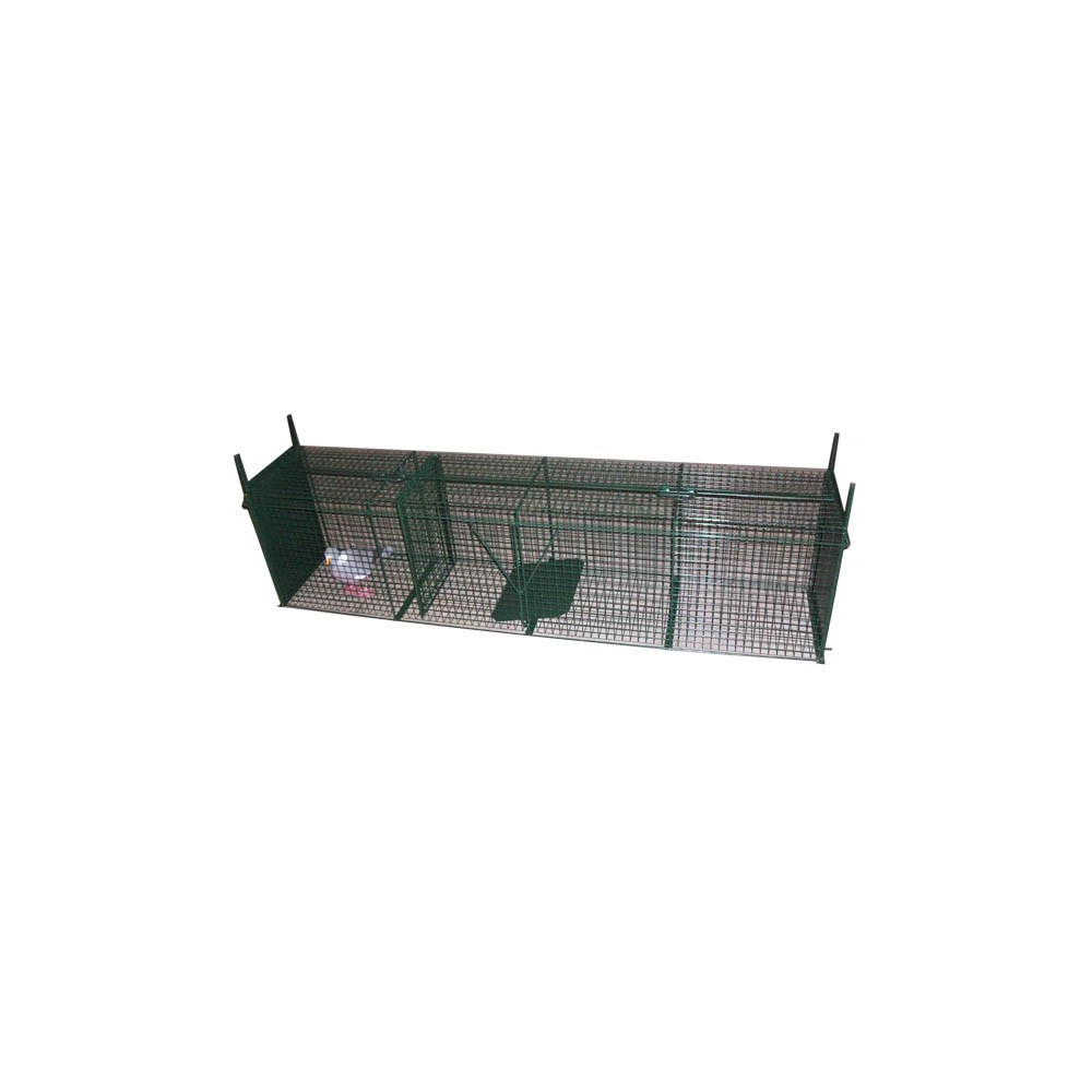 Piège à Animaux Humaine Animal Vivant Cage 80x34x34 cm Chat Renard